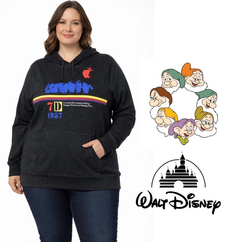 NWT Disney Snow White & the seven dwarfs gray hoodie size 2XL